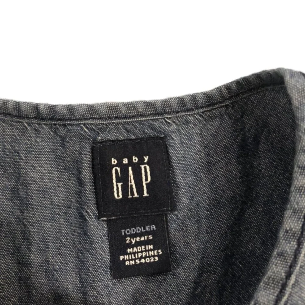 Baby Gap 2Y Chambray Ruffle Dress